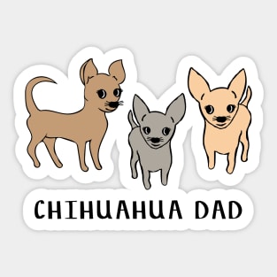 Chihuahua dad - blue Sticker